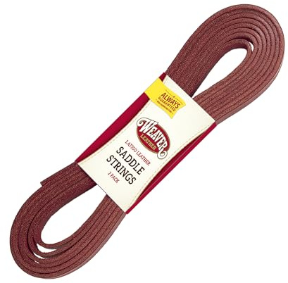 Weaver Equine 2-Piece Saddle Strings Handy Pack, Top Grade Strong Latigo Leather, Stylish Pliable Horse Saddle Accessories, 1/2 x 72, Burgundy