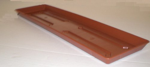 Sottovaso per fioriera da balcone fioriera fioriera in plastica 60 cm colore: terracotta