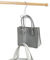 iDesign Handtaschenhalter für Garderobe und Kleiderschrank, großer Bügel mit 6 Haken aus Metall, Hängeorganizer für Taschen und Accessoires, silberfarben, Medium