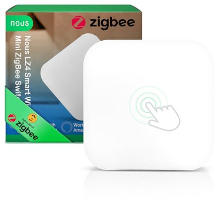 NOUS LZ4 Interrupteur ZigBee, Tuya smart life, Interrupteur d'éclairage Alexa, Interrupteur d'éclairage tactile Smart Home, Interrupteur d'éclairage intelligent, ZigBee2MQTT