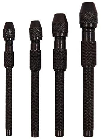 Dapetz ® Pin Vice Set 1mm to 4mm Hand Tools Power Drill Chuck DIY. for Holding Wire, Taps, Scribers, and Reamers and Has a Knurled Grip for Easy Grip