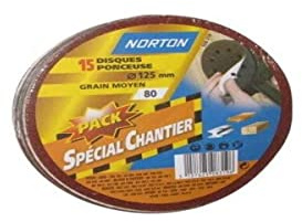 Norton Lot de 15 Disques 125 mm auto-agrippant Grain 80
