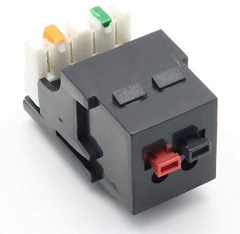RiteAV schwarz Keystone 1 x Lautsprecher Jack mit Punchdown-Terminals (110 Typ)
