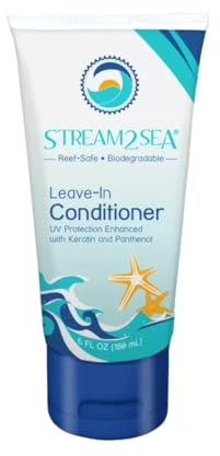 STREAM 2 SEA Leave-In Conditioner Detangles & Replenish Hair Moisturizer Natural Reef Safe Formula For Dry and Damaged Hair | 180 ml Paraben Free with UV Protection