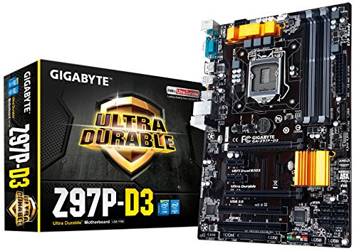 Gigabyte GA-Z97P-D3 Intel Z97 Sockel H3 (LGA 1150) ATX Mainboard – Mainboards (DDR3-SDRAM, DIMM, 1333,1600,1800,1866,2000,2133,2200,2400,2666,2800,2933,3000 MHz, Dual, 32 GB, Intel)