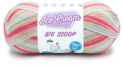 Lion Brand Yarn - 922-200 Laine Crème glacée Grande Cuillère, Acrylique, Tutti Frutti, 27.94 x 12.7 x 12.7 cm