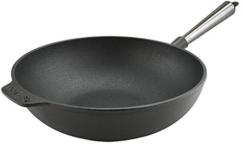 Carl Victor - Wok Aus Gusseisen Rund 30 cm Mit Edelstahlgriff