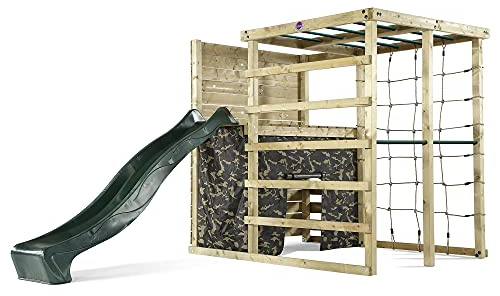 Plum Climbing Cube Wooden Play Centre with Climbing Wall, Den & Slide