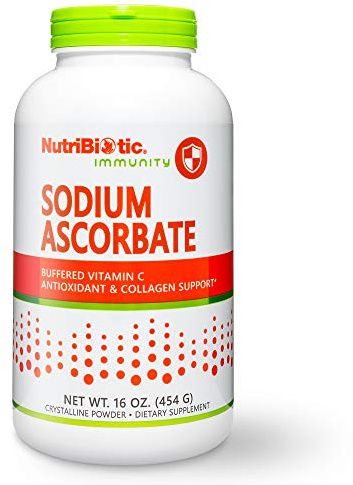 NutriBiotic - Sodium Ascorbate Buffered Vitamin C Powder, 16 Oz | Vegan, Non-Acidic & Easier on Digestion Than Ascorbic Acid | Essential Immune Support & Antioxidant Supplement | Gluten & GMO Free