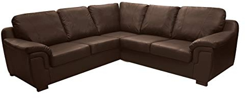 Dallas Chocolate Brown PU Leather Large corner Group Sofa Suite