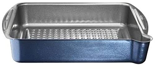 Lakeland Large Non-Stick Roasting Tin with Pouring Lip 42cm x 27.5cm x 8.5cm – Pouring Nose for Fat