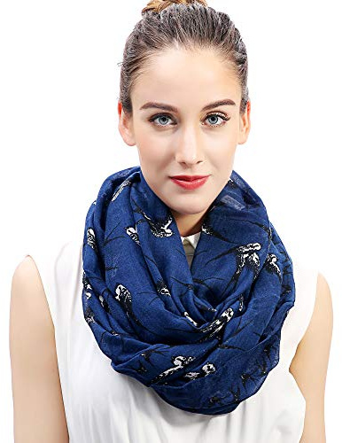 Lina & Lily Damen Loop Schal Rundschal Schlauchschal Vogel Schlucken