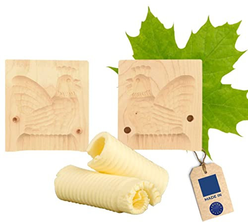 HOFMEISTER® Muffa a Burro, 2 Pezzi, 14x8,5x4,5 cm con Motivo (Gallo)