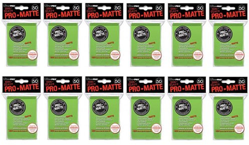 600 Ultra Pro Lime Green (Light) PRO-MATTE Deck Protectors Sleeves Standard MTG Colors by Ultra Pro