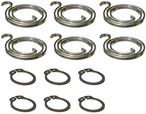 Northern DIY Door Handle Spring Repair Kit (six 2.5-Turn, 2.5mm Thick coils Plus six circlips)