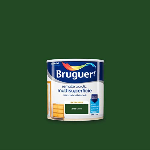 Bruguer Acrylic Multisuperficie Esmalte al agua Satinado Verde Galicia 250 ml