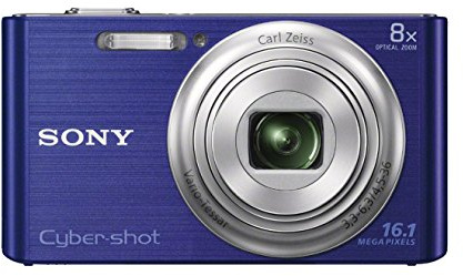 Sony DSC-W730 Digitalkamera (16,1 Megapixel, 8-Fach Opt. Zoom, 6,9 cm (2,7 Zoll) LCD-Display, 25mm Weitwinkelobjektiv) blau