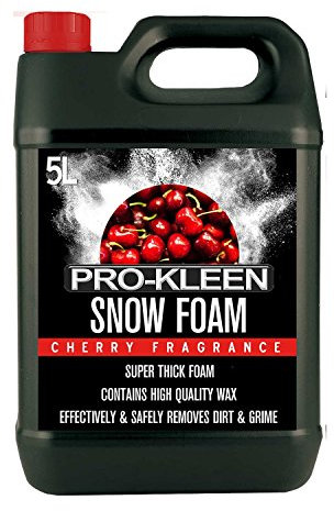 5L of Pro-Kleen Cherry Snow Foam with Wax – Super Thick & Non-Caustic Foam – Extremely Powerful & Easy To Use (5L Cherry)