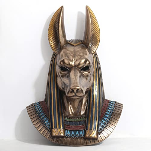 VERONESE Anubis Egyptian God Bust Wandschild 35,6 cm hoch