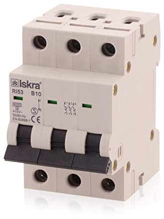 Sicherungsautomat Leitungsschutzschalter MCB Eco-Line, 10A, Typ B, 3-polig, 400V, bietet effektiven Schutz! 10 Stück