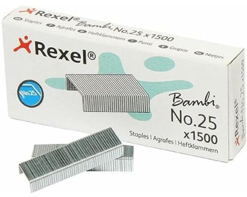 Rexel 25 Heftklammern 4 mm 1500 Stück