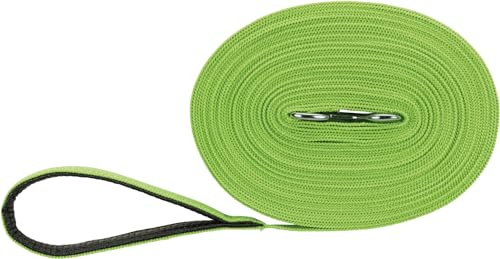 TRIXIE bogserlina M–L, 15 m 20 mm i äpple – långt hundkoppel för träning och utomhus – för medelstora till stora hundar – 19924