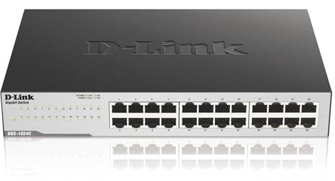 D-Link Systems Commutateur Gigabit 24 ports non géré - Réseau Ethernet Gigabit 24 x Gigabit - Paire torsadée - Prise en charge de 2 couches