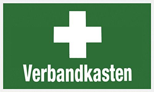 Metafranc Hinweisschild Verbandkasten - 250 x 150 mm / Beschilderung / Infoschild / Verbandskasten / Erste-Hilfe-Kennzeichnung / Sicherheitsmarkierung / Gewerbekennzeichnung / 503750
