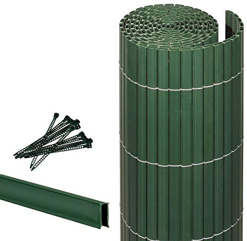 Videx-Sichtschutzmatte Rügen, grün, 25 Schlaufen, 2m U-Profil, 140 x 200cm