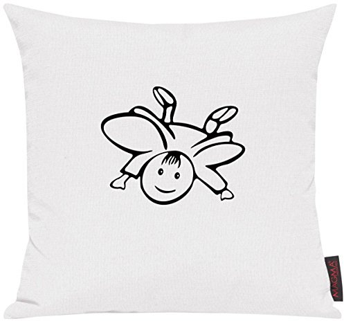 Shirtinstyle Sofakissen, Kissenbezug, Kissenhülle, Engel, Größe 40 x 40cm, Farbe Weiss