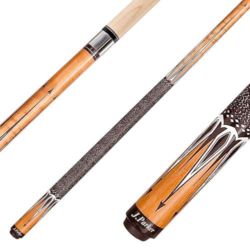 Parker Billardqueue JP-Serie, 2-TLG.Profi-Cue, hochwertiges Ahornholz und Leinenwicklung Griffbereich, 12,75 mm Mehrschichtleder, Quick-Joint Gewinde, inkl. Gewindeschutz, 7 Modelle