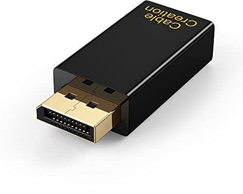 CableCreation Adaptateur DisplayPort vers HDMI, 1 pièce 1080P 4K 3D plaqué Or, convertisseur DP vers HDMI, Adaptateur DisplayPort mâle vers HDMI Femelle, 1,4 V