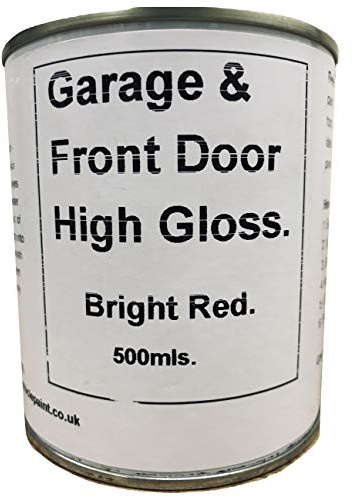 1 x 500ml Bright Red High Gloss Front & Garage Door Paint