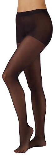 L'eggs Casual Women's Seasonless Tights for Year Round Wear, Same to Waist, Sheer Toe, Black, Size Medium (Pack of 1)