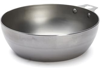 De Buyer Mineral B Padella Profonda Senza Manico Country, diam 24 cm, 5634.24, Silicone, Ferro