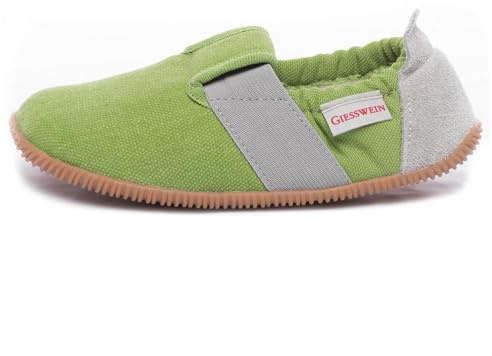 Giesswein Unisex - Children's Türnberg Slippers | Non-Slip Crawling Shoes with Rubber Sole for Boys & Girls - Slim Fit Slippers, Lightweight & Safe