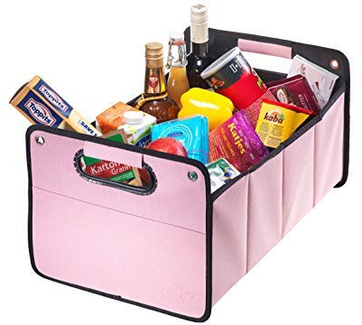 CB Präsentwerbung GmbH CBag rosa - Kofferraumtasche aus Polyester mit stabilem Boden - Klappbox Kofferraumbox Faltbox Organizer Autobox Tasche Auto Kofferraum Zubehör (rosa)