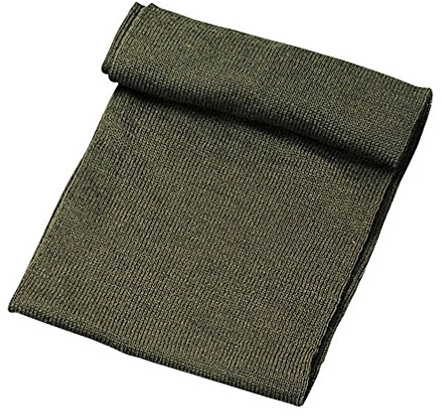 Genuine Knitted 100% Wool Scarf, US Made, OD Green