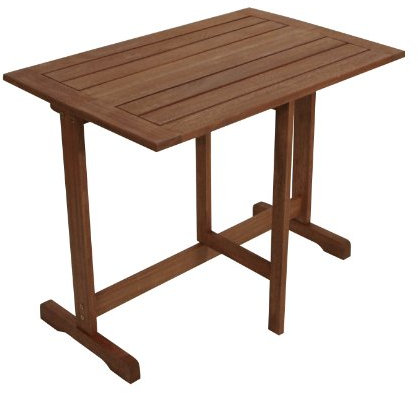 gartenmoebel-einkauf Balkontisch Klappentisch Porto 90x60cm aus Eukalyptus Holz, braun geölt, FSC®-Zertifiziert, Outdoor
