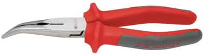 KS TOOLS 922.8023 Spitzzange, halbrund, abgewinkelt, 45 °, Serie Ultimate – Länge 210 mm