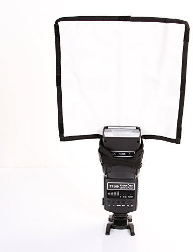 FOTGA Pliable Flash Speedlite Snoot Softbox Diffuseur Flash réflecteur Bender Mini-réflecteurs/Tube à Faisceau pour DSLR de Canon Nikon Flash (Square)