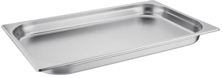 Vogue Gastronorm-Pfanne 1/1, Edelstahltablett, Tiefe: 40 mm, Fassungsvermögen: 5,8 Liter, Behälter für heiße und kalte Speisen, Bain Marie-geeignet, Deckel separat erhältlich, K994