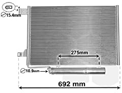 VAN WEZEL Kondensator, Klimaanlage 30015386 Kompatibel mit: MERCEDES-BENZ A-CLASS, B-CLASS Sports Tourer | Kompatibel mit: MERCEDES-BENZ A-CLASS, B-CLASS Sports Tourer