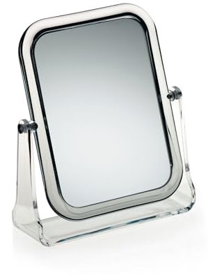 kela Schminkspiegel mit Vergrößerung FIONA 12,5 x 17 cm, 1-/3-fach, Standspiegel, Acryl, Kosmetikspiegel, Rasierspiegel rechteckig