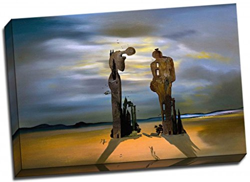 Salvador Dali Zwei Statuen Leinwand-Posterdruck 76,2 x 50,8 cm A1
