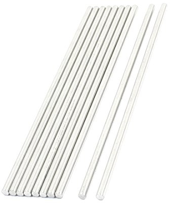 sourcing map 10 Stücke Edelstahl Metall Rund Stab Stange 3mmx100mm | Für RC Auto, Edelstahl