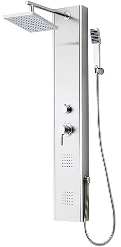 Tahiti Edelstahl Duschpaneel Duschsäule Duscharmatur Regendusche Brause