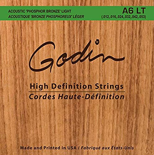 Godin Guitars 008995 Seagull A6 LT Phosphorbronze Akustikgitarrensaiten Light