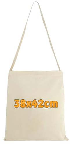 Cottonbagjoe 25 Baumwolltasche 38 × 42 cm aus 100% Baumwolle (140 g/m²) – Stofftasche mit langen Henkeln – OEKO-TEX® STANDARD 100