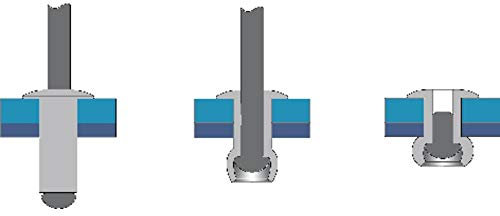 Bralo – genietet Kupfer/Stahl Kopf alomada Durchmesser 3 x 6 mm